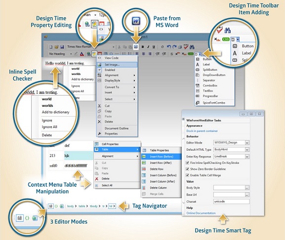 Pictures · Spicelogic .NET WinForms HTML Editor Control 7.4.11.0