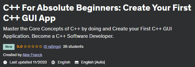 Pictures · C++ For Absolute Beginners: Create Your First C++ GUI App 2023-11
