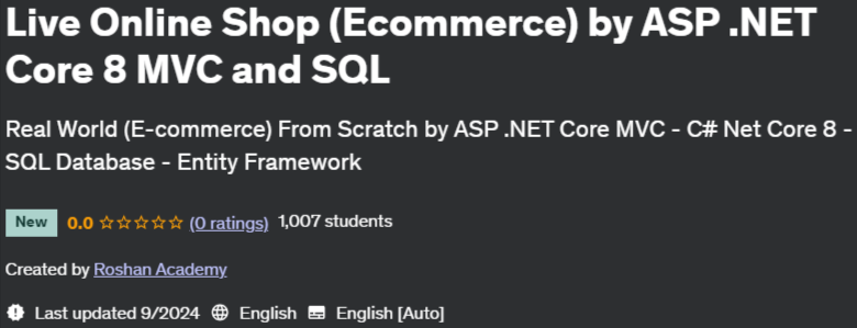 Pictures · Udemy — Live Online Shop (Ecommerce) by ASP .NET Core 8 MVC and SQL 2024-9/2025-3