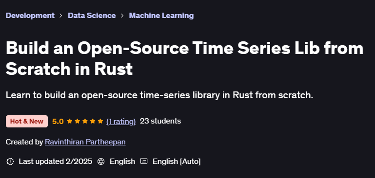 Pictures · Build an Open-Source Time Series Lib from Scratch in Rust 2025-2