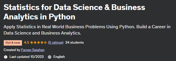 Pictures · Udemy — Statistics for Data Science & Business Analytics in Python 2023-10