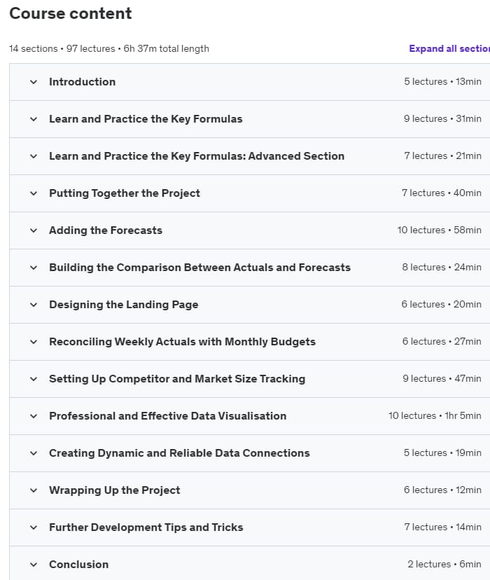 Course topics · Udemy — Master Reporting Automation with Google Sheets 2021-6