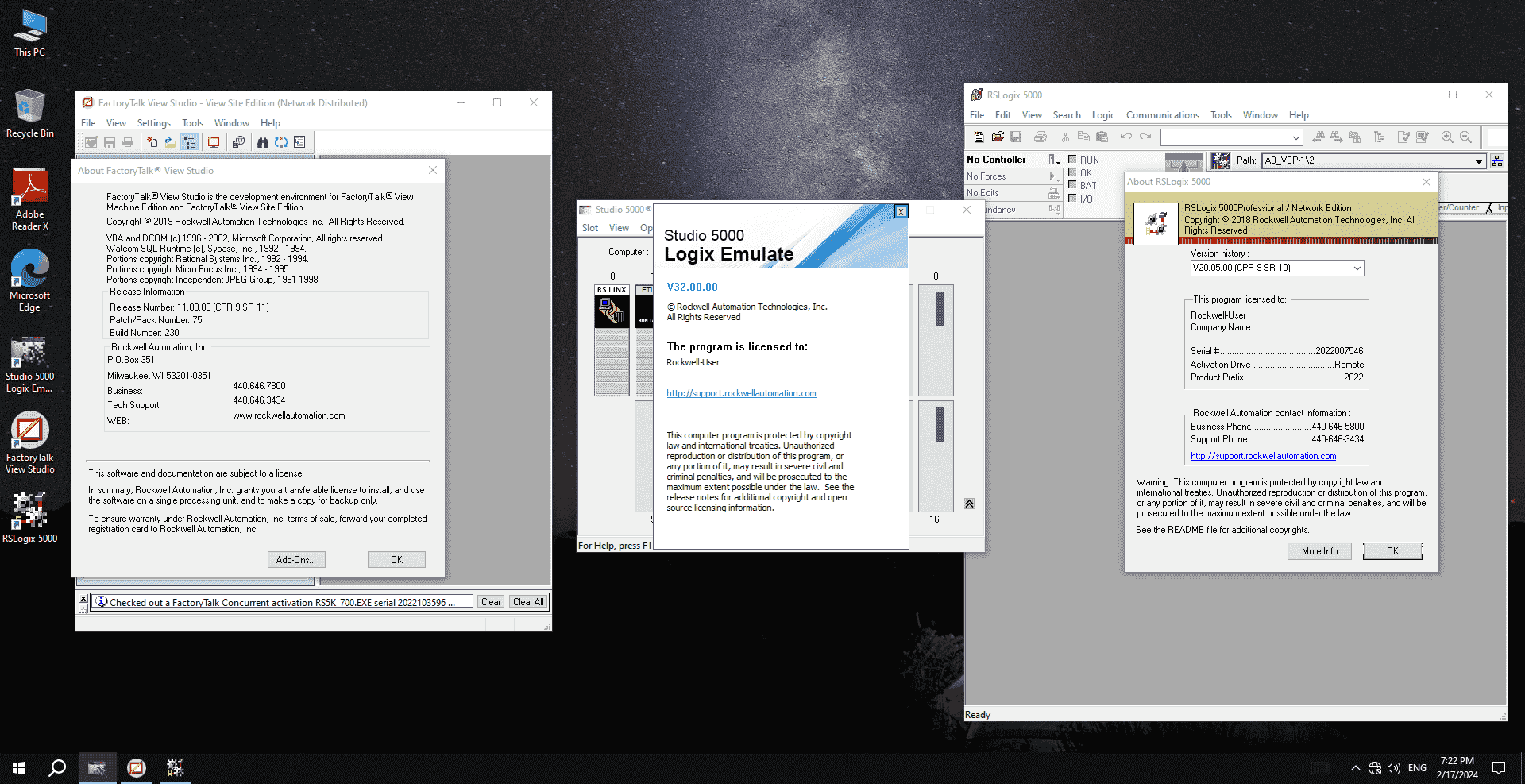 Pictures · RSLogix5000 (RSLogix5) V32.00 Multilingual + FactoryTalk 11.00.00 x64 + Emulate 5000 V32