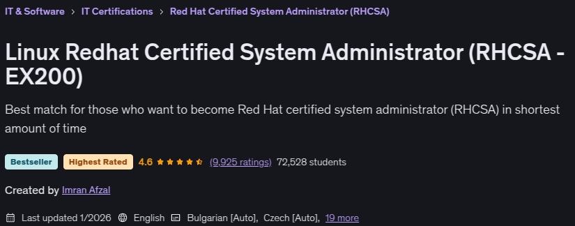 Pictures · Linux Redhat Certified System Administrator (RHCSA – EX200) 2026-1