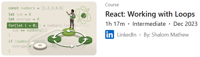 Pictures · LinkedIn — React: Working with Loops 2023-12