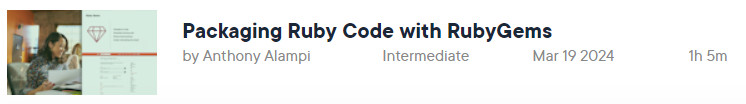 Pictures · Packaging Ruby Code with RubyGems 2024-3