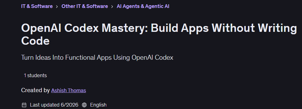 Изображения · OpenAI Codex Mastery: Создайте приложения без написания кода 2026-6