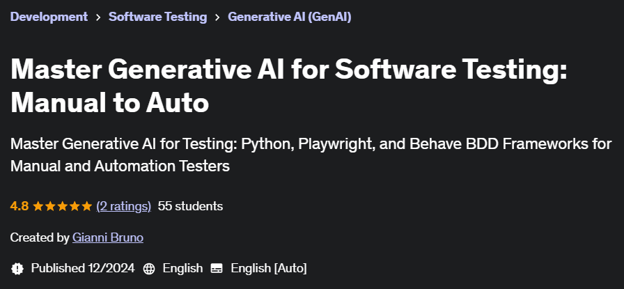 Pictures · Udemy — Master Generative AI for Software Testing: Manual to Auto 2024-12