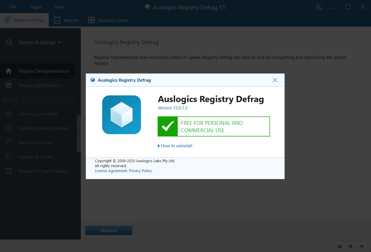 Images · Défaut du Registre des Logiciels 15.1.0.1