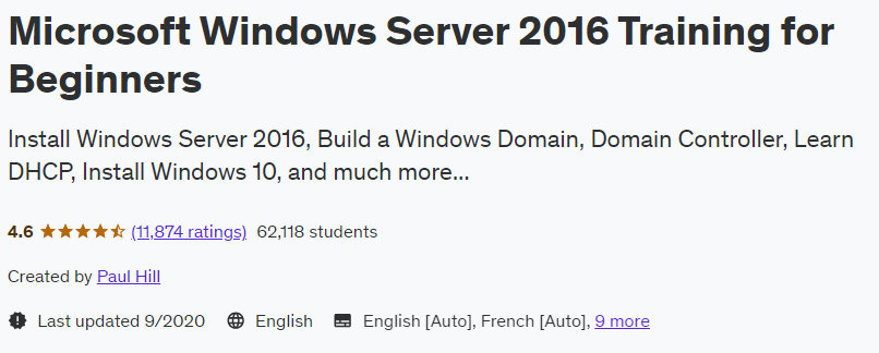 Pictures · Udemy — Microsoft Windows Server 2016 Training for Beginners 2019-2