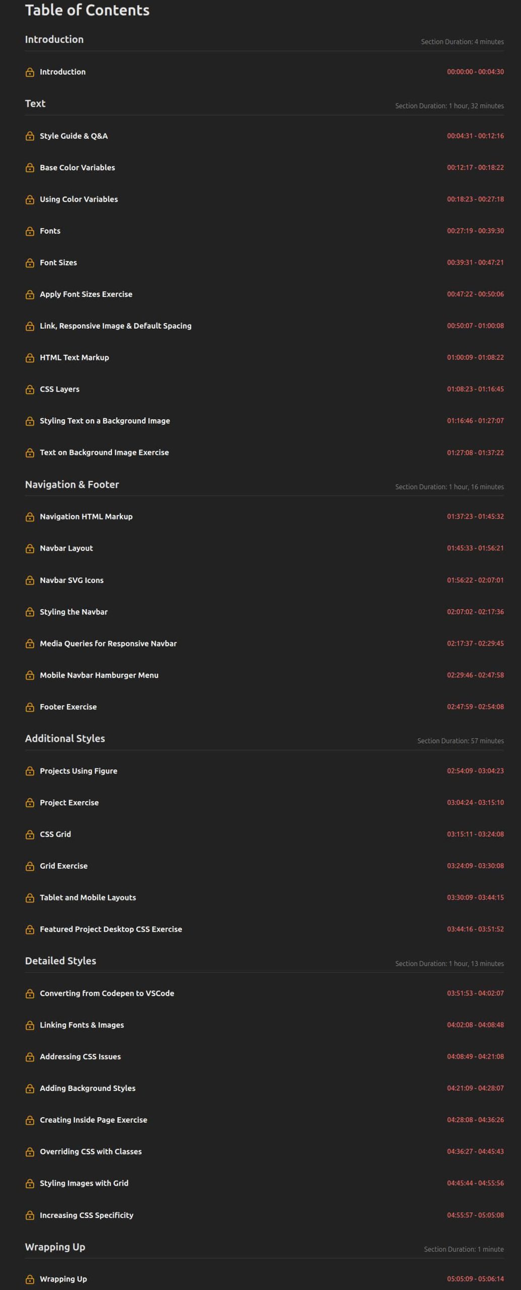 Course topics · FrontendMasters — Web Development Project: Personal Portfolio Website 2024-9