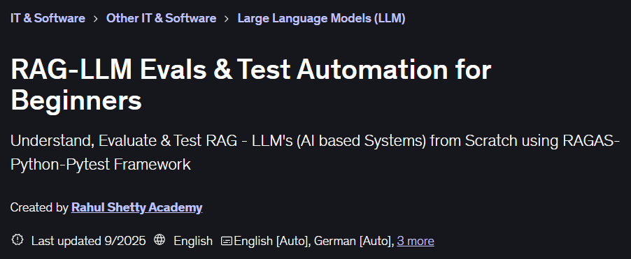 Bilder · RAG-LLM Evals & Test Automation für Anfänger 2025-2