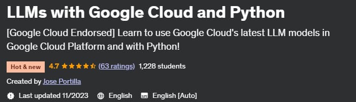 Pictures · Udemy — LLMs with Google Cloud and Python 2023-11