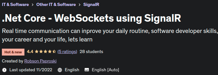 Pictures · Udemy — .Net Core – WebSockets using SignalR 2022-11
