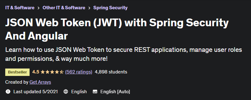 Pictures · Udemy — JSON Web Token (JWT) with Spring Security And Angular 2021-5