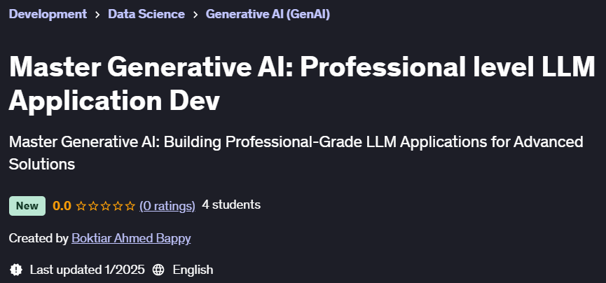 Pictures · Udemy — Master Generative AI: Professional level LLM Application Dev 2025-1