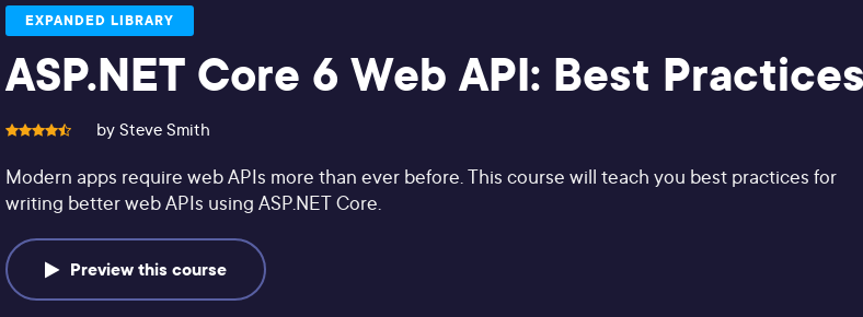Pictures · Pluralsight — ASP.NET Core 6 Web API: Best Practices 2022-7