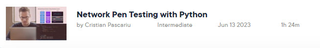 Pictures · Network Pen Testing with Python 2023-6