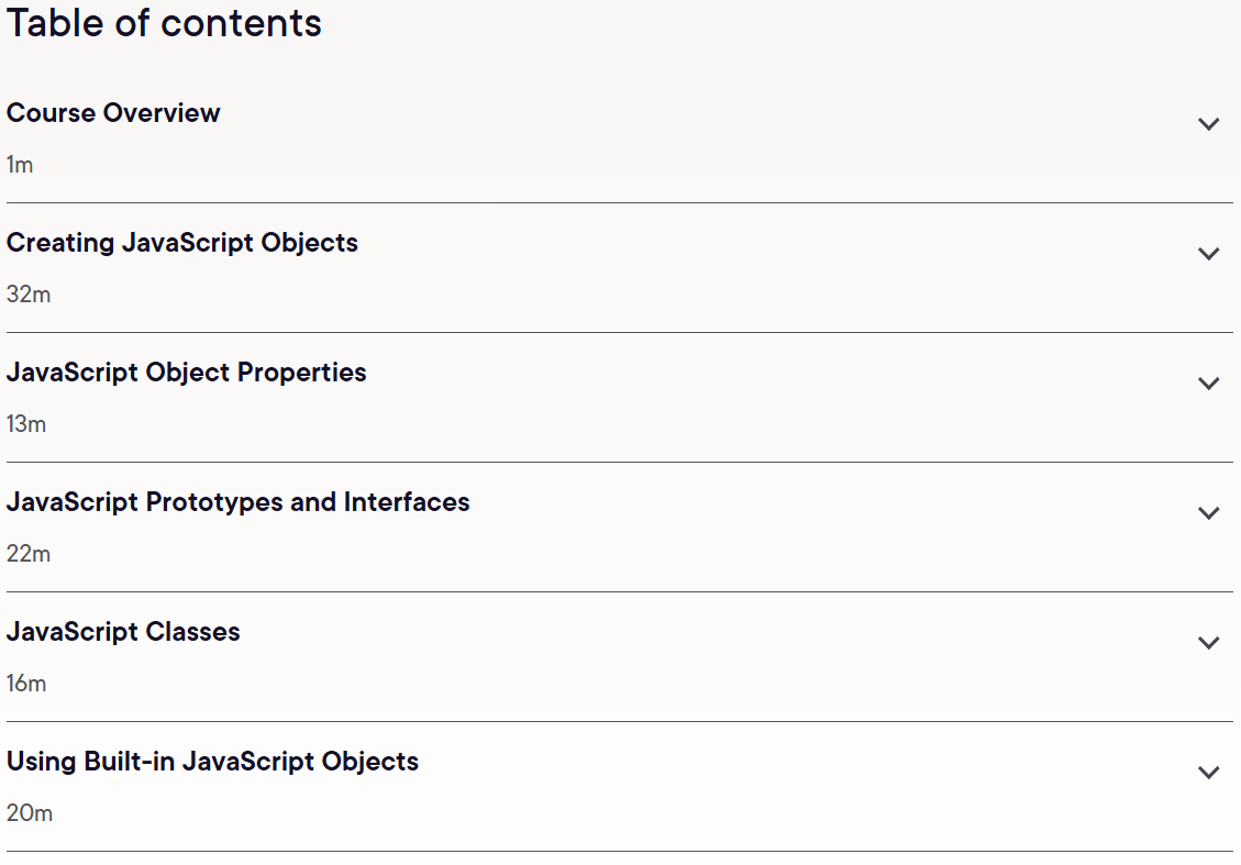 Course topics · JavaScript Objects, Prototypes, and Classes 2022-3