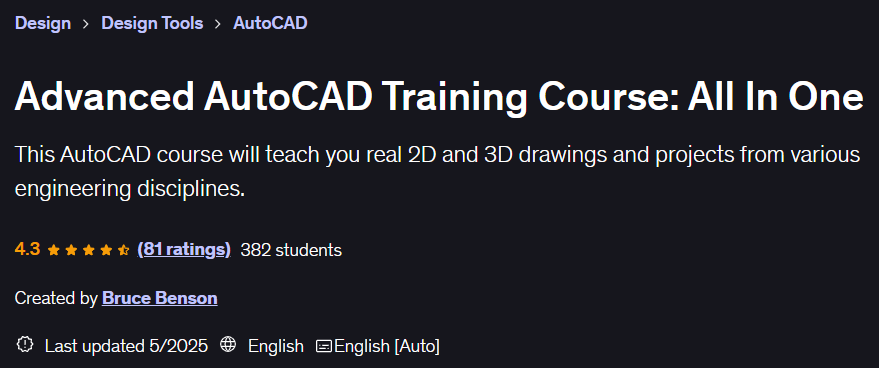 تصاویر · ترقی یافتہ AutoCAD ٹریننگ: سب ایک میں 2022-3