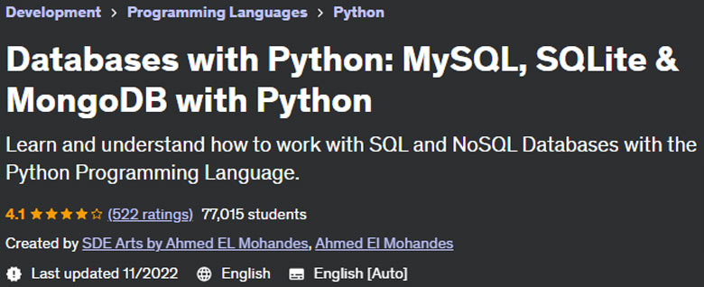 Pictures · Databases with Python: MySQL, SQLite & MongoDB with Python 2022-10