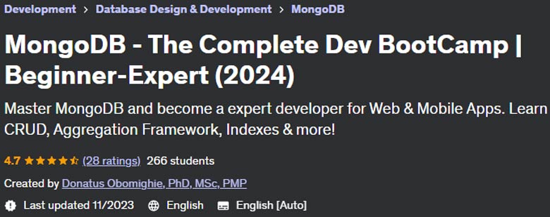 Pictures · Udemy — MongoDB – The Complete Dev BootCamp | Beginner-Expert (2024) 2022-11