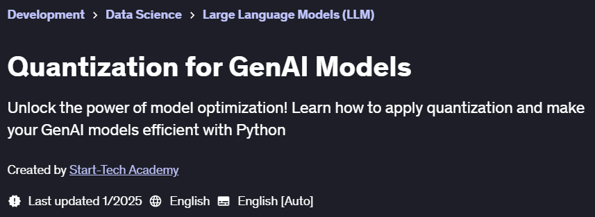 Pictures · Udemy — Quantization for GenAI Models 2024-10