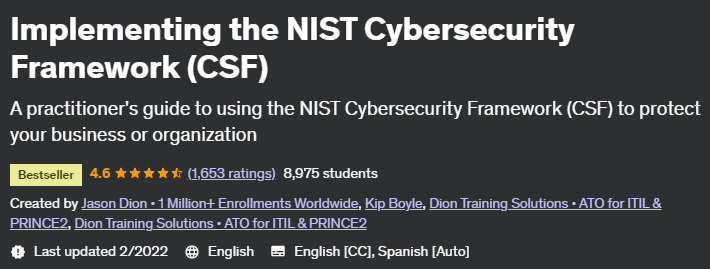 Pictures · Udemy — Implementing the NIST Cybersecurity Framework (CSF) 2022-2