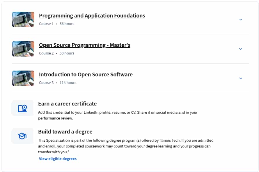Course topics · Coursera — Building with Code: Programming Fundamentals and Open Source Specialization 2025-7
