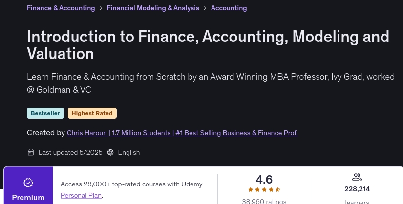 Pictures · Introduction to Finance, Accounting, Modeling and Valuation 2025-5