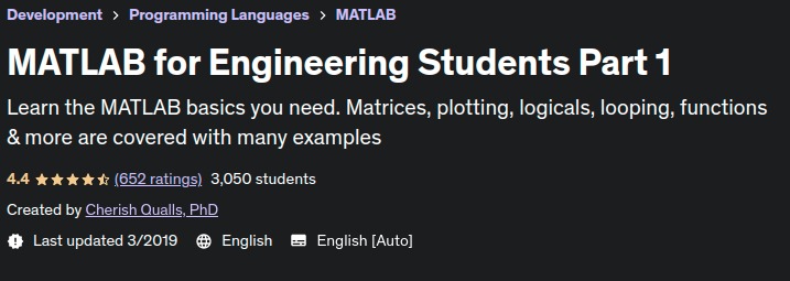 Pictures · Udemy — MATLAB for Engineering Students Part 1 2019-3