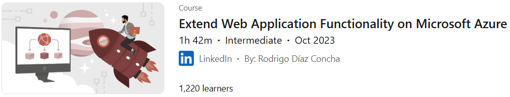 Pictures · LinkedIn — Extend Web Application Functionality on Microsoft Azure 2023-10