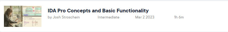 Pictures · IDA Pro Concepts and Basic Functionality 2023-3