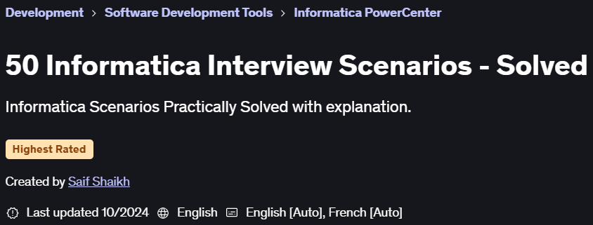 Pictures · Udemy — 50 Informatica Interview Scenarios – Solved 2024-10