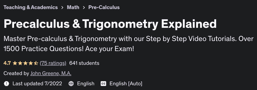 Pictures · Precalculus & Trigonometry Explained 2021-10