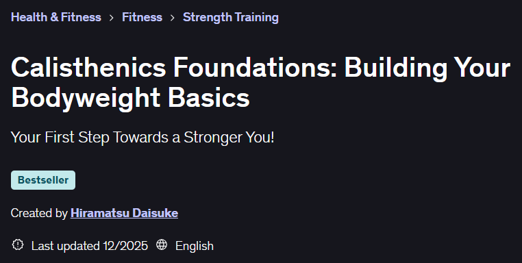 تصاویر · Calisthenics بنیادیں: آپ کے جسم کے وزن کی بنیادیں بنائیں 2025-12