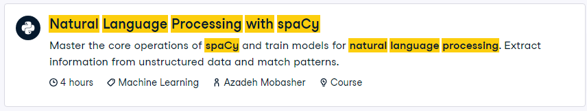 Pictures · Datacamp — Natural Language Processing with spaCy 2023-11