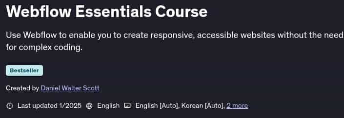 Pictures · Udemy — Webflow Essentials Course 2025-1