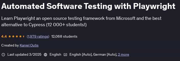 Pictures · Automated Software Testing with Playwright 2025-3