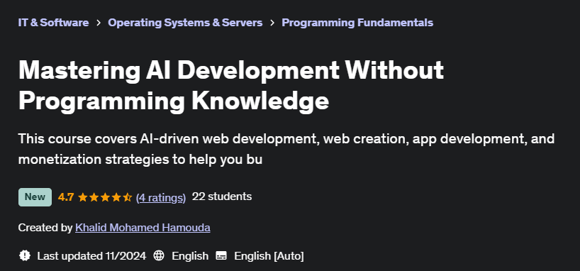 Pictures · Mastering AI Development Without Programming Knowledge 2024-11
