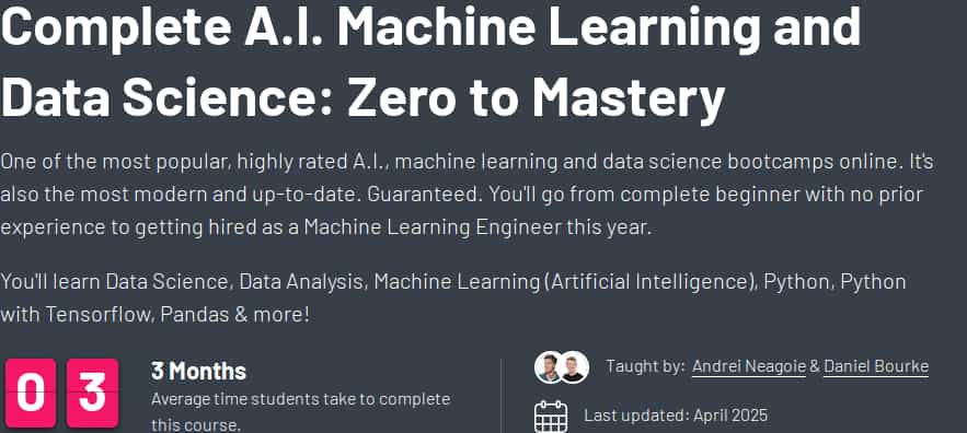 Pictures · ZeroToMastery — Complete A.I. Machine Learning and Data Science: Zero to Mastery 2025-4