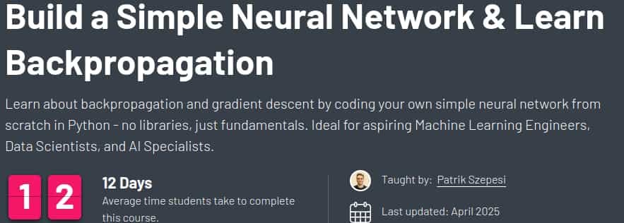 Pictures · ZeroToMastery — Build a Simple Neural Network & Learn Backpropagation 2025-4
