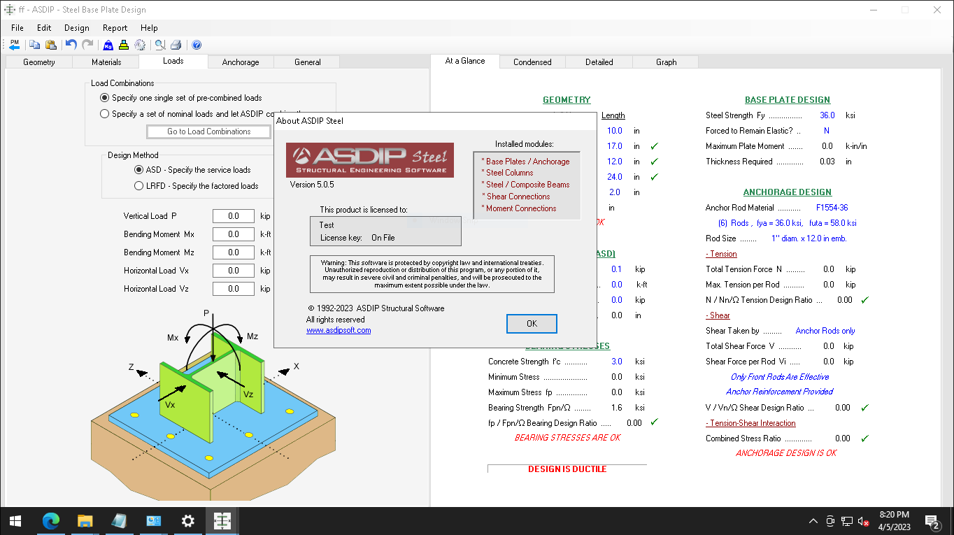 Pictures · ASDIP Steel 6.5.2.1