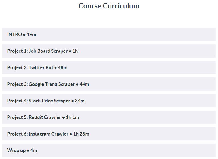 Course topics · Web Scrape Anything with JavaScript 2020-9