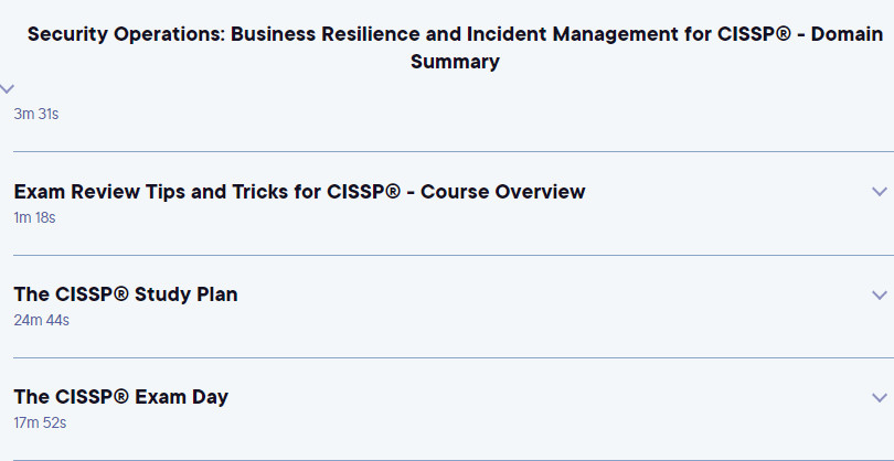 Course topics · CISSP® (Certified Information Systems Security Professional) Exam 2024-9