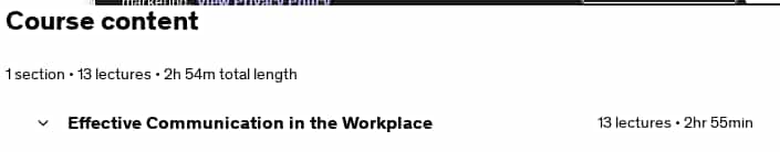 Course topics · Effective Communication in the Workplace 2024-1