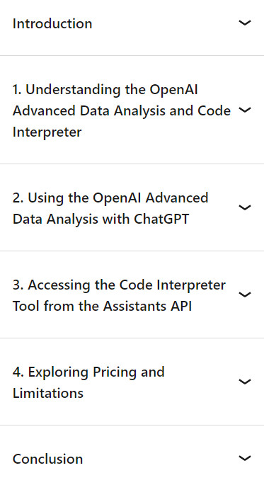 Course topics · LinkedIn — OpenAI API: Code Interpreter and Advanced Data Analysis 2024-2