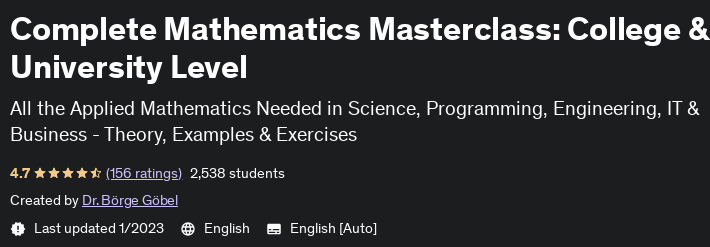 Pictures · Complete Mathematics Masterclass: College & University Level 2022-9