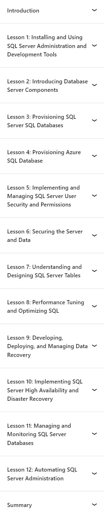 Course topics · LinkedIn — SQL Server 2022 Administration 2023-6