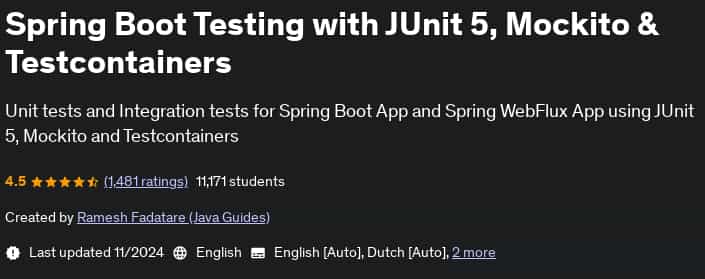 Pictures · Udemy — Spring Boot Testing with JUnit 5, Mockito & Testcontainers 2024-11